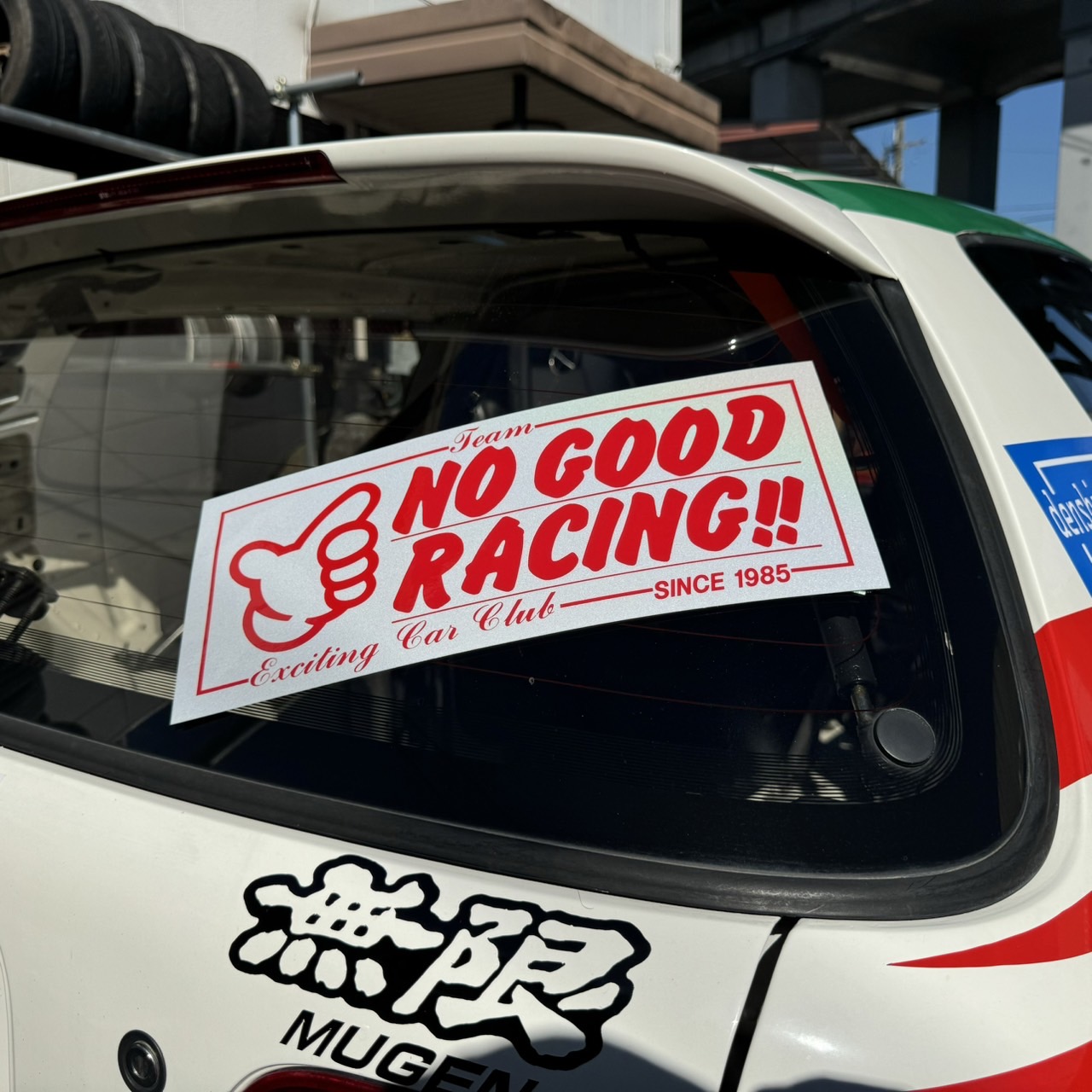 NOGOOD RACINGリフレクター（ 白 × 赤 ）